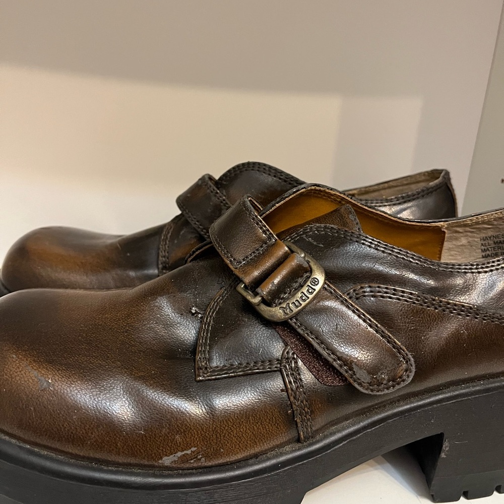 Y2K Mudd Chunky Platform Brown Shoes Women’s size 10 - Picture 2 of 14